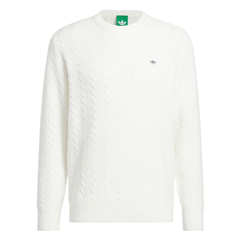 adidas Originals Cableknit Sweater Classic Knit Versatile Pullover. JN9740