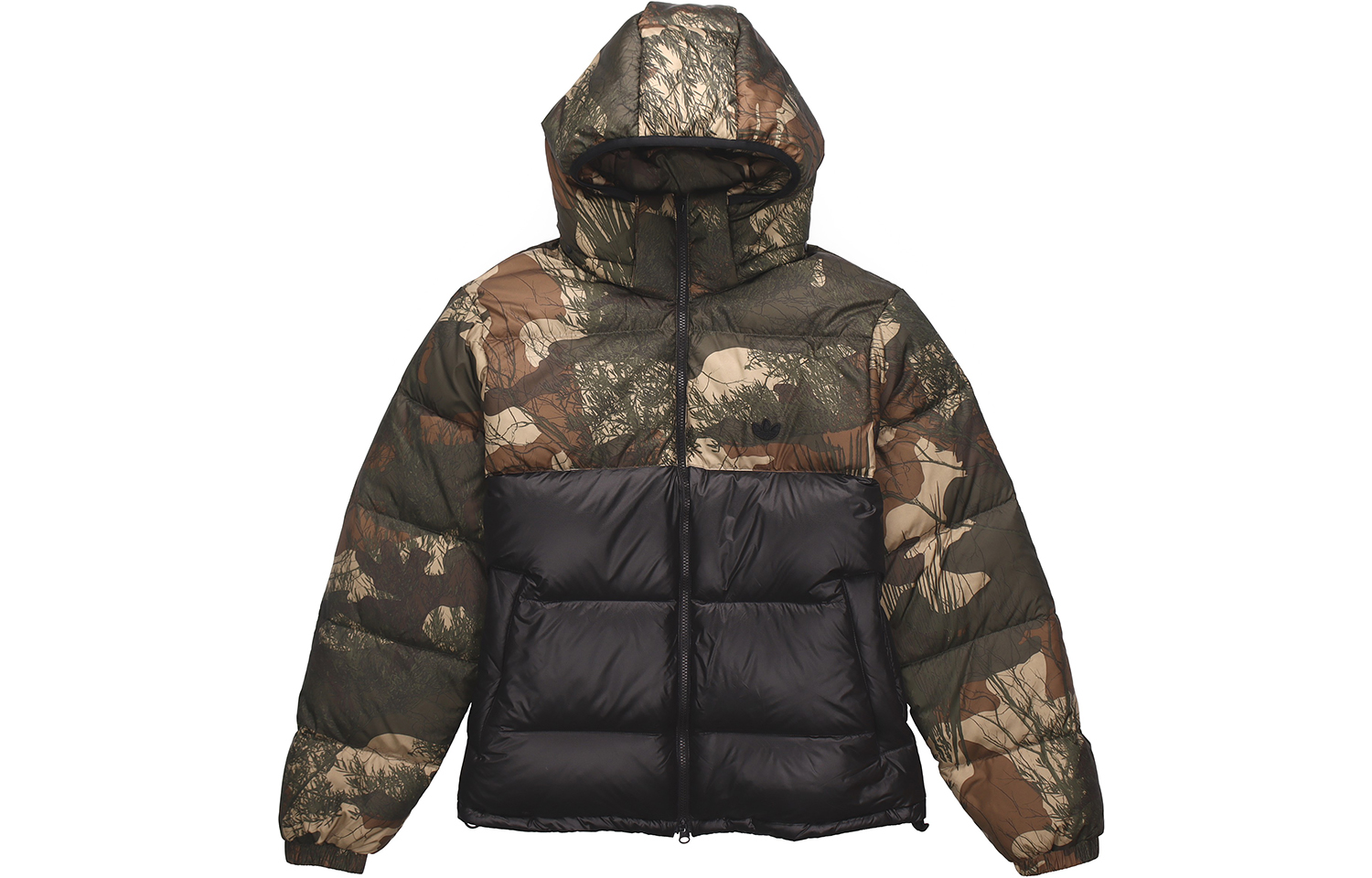 Adidas Originals Camo Black Reversible Down Hooded Jacket - Winter Coat GH1486