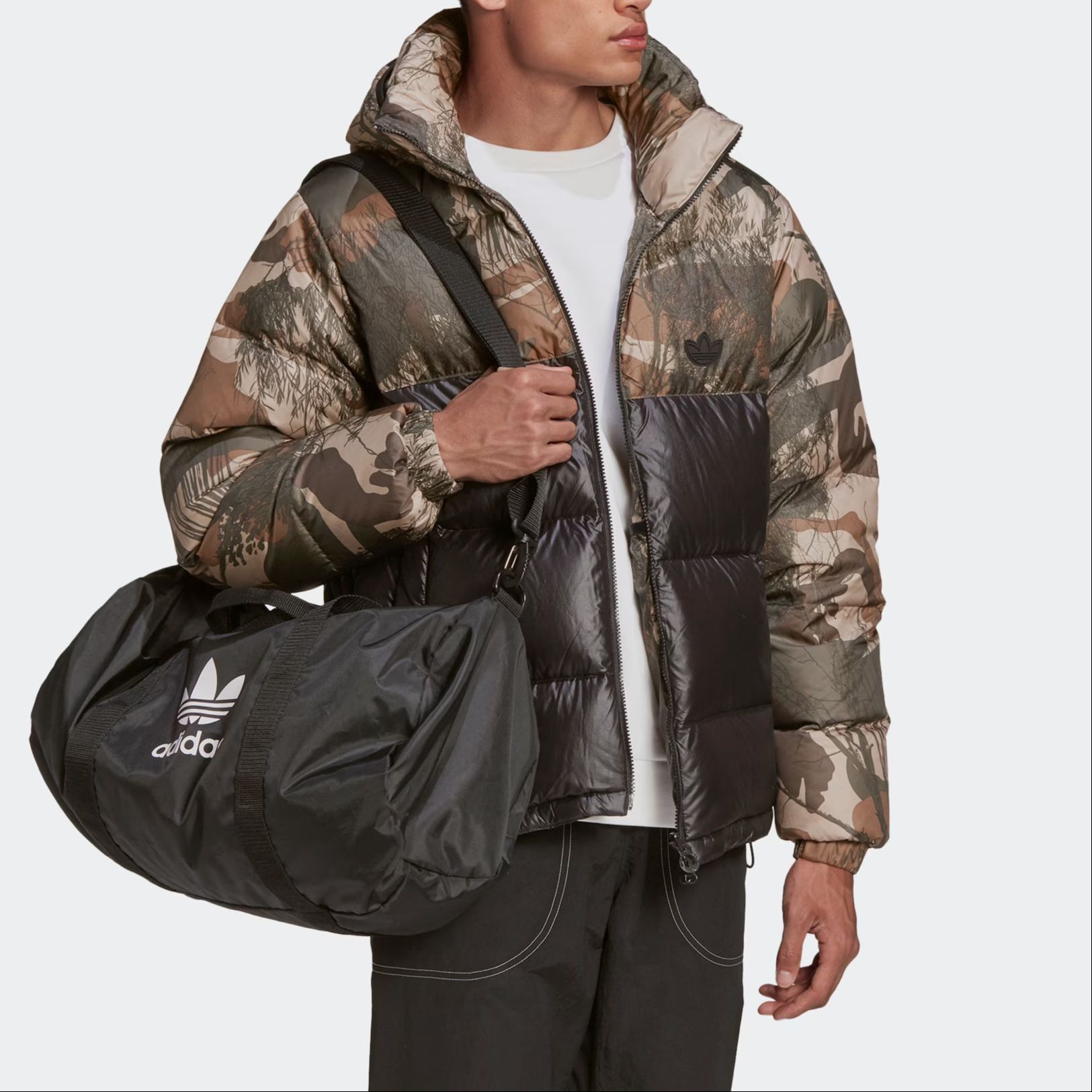 Sizing Adidas Originals Camo Black Reversible Down Hooded Jacket - Winter Coat GH1486