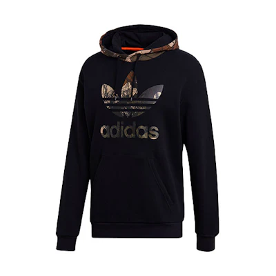 adidas Originals Camo Block Hoodie Black Camouflage Logo Pullover GD5956