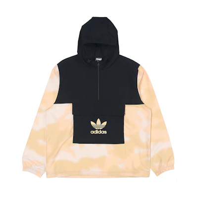 adidas Originals Camo Half-Zip Windbreaker Jacket Black Brown Casualwear GN1876
