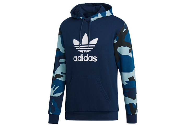 adidas Originals Camo OTH Pullover Hoodie Blue Camouflage Print DV2064