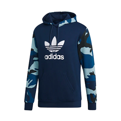 adidas Originals Camo OTH Pullover Hoodie Blue Camouflage Print DV2064