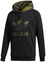 adidas Originals Camo Pullover Hoodie Casual Sweatshirt Black FM3358 adidas Originals Camo Pullover Hoodie Casual Sweatshirt Black FM3358