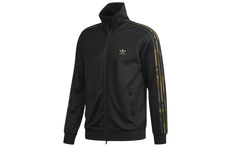 adidas Originals Camouflage Track Jacket Black Retro Striped Sports Jacket FM3363