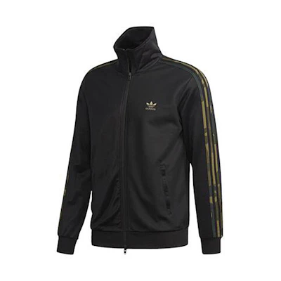 adidas Originals Camouflage Track Jacket Black Retro Striped Sports Jacket FM3363