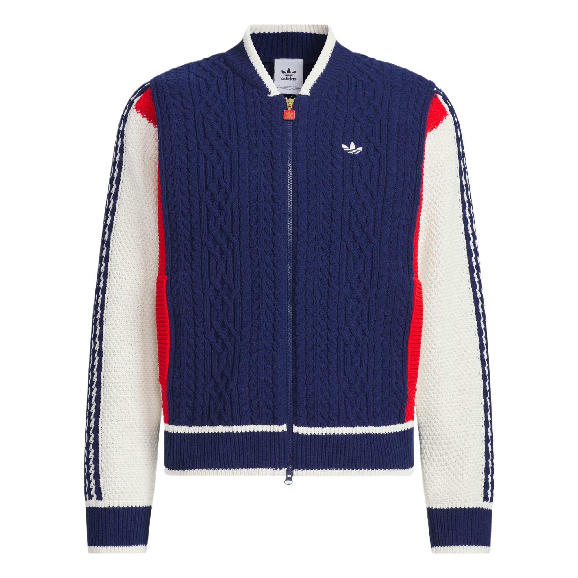 adidas Originals CARDIGAN RS U UNITEFIT Snake Year Edition Zip Knit Jacket Navy. JN0717