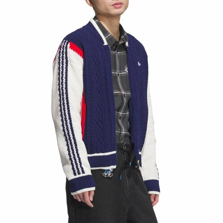 Purchase アディダス オリジナルス カーディガン RS U UNITEFIT 蛇年 ジップ ニット ジャケット ネイビー JN0717