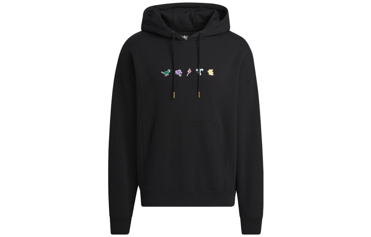 adidas Originals Cartoon Logo Hoodie Black Unisex HC6927
