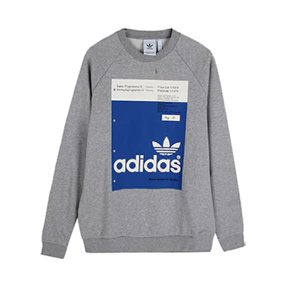 adidas Originals Casual Crewneck Pullover Sweatshirt - Grey DH4785