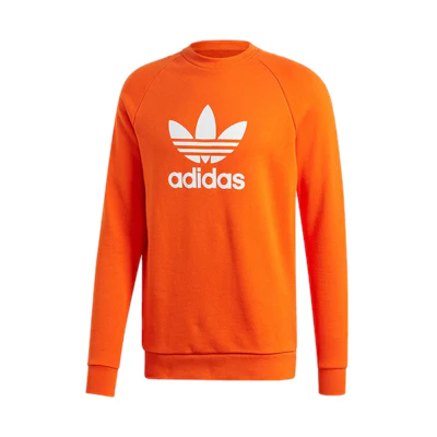 adidas Originals Chest Logo Crewneck Sweatshirt Orange Yellow Casual Wear ED5947
