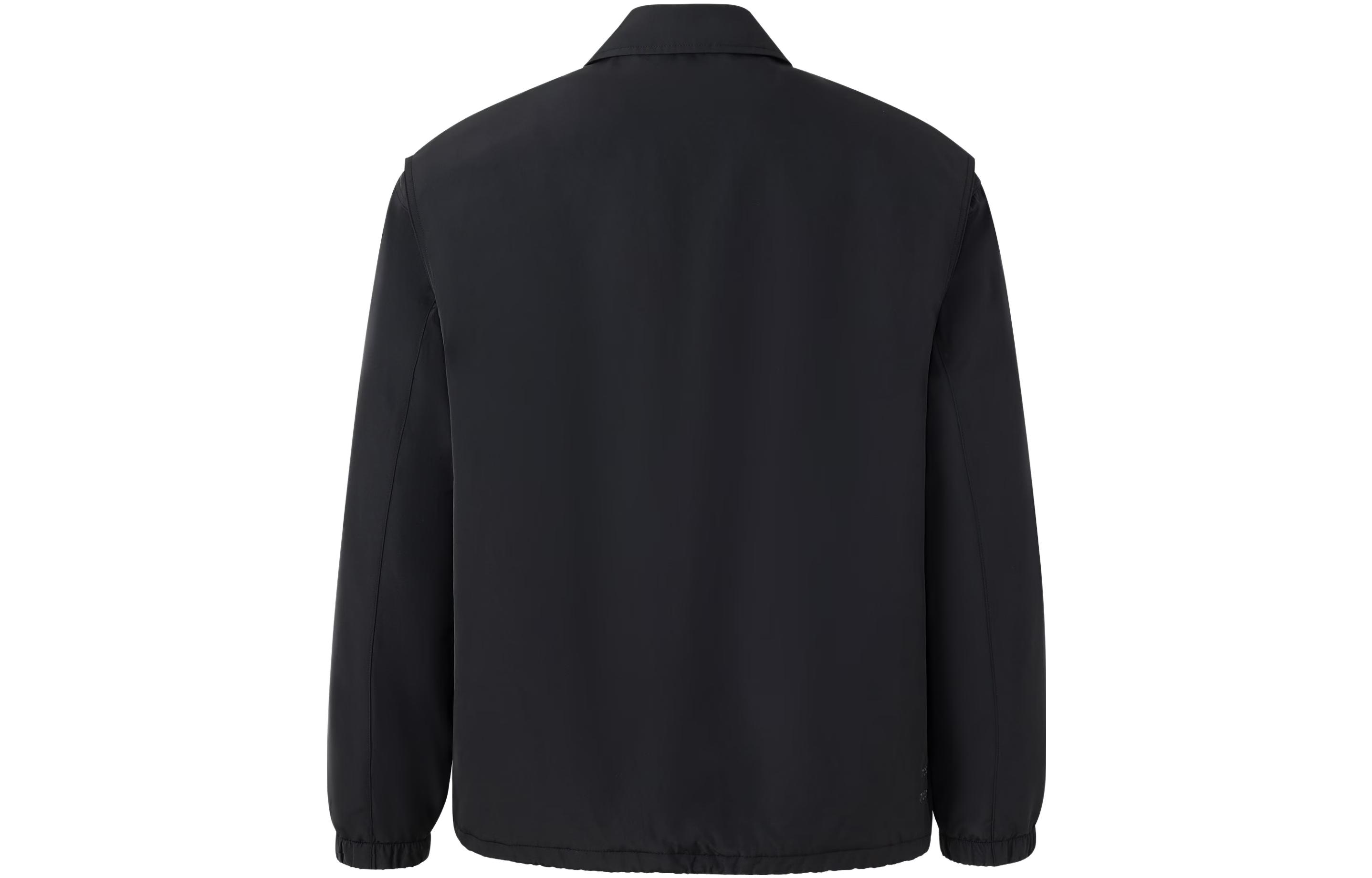 Lookbook adidas Originals 男款城市滑板黑色徽標POLO襯衫外套。 IY5384