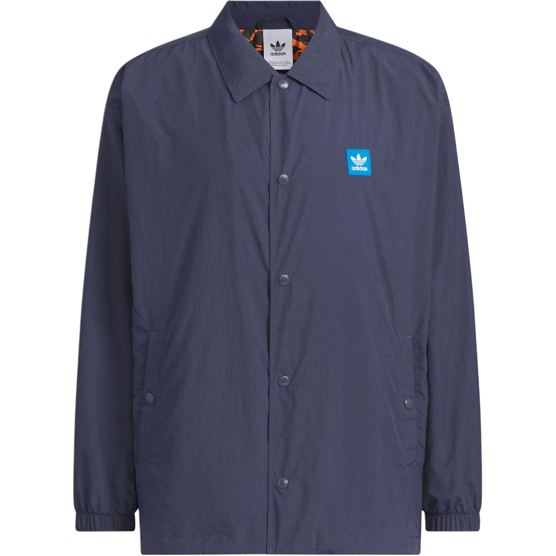 adidas Originals City Skate Retro Logo Long-Sleeve Shirt Jacket Navy/Black  JC6841