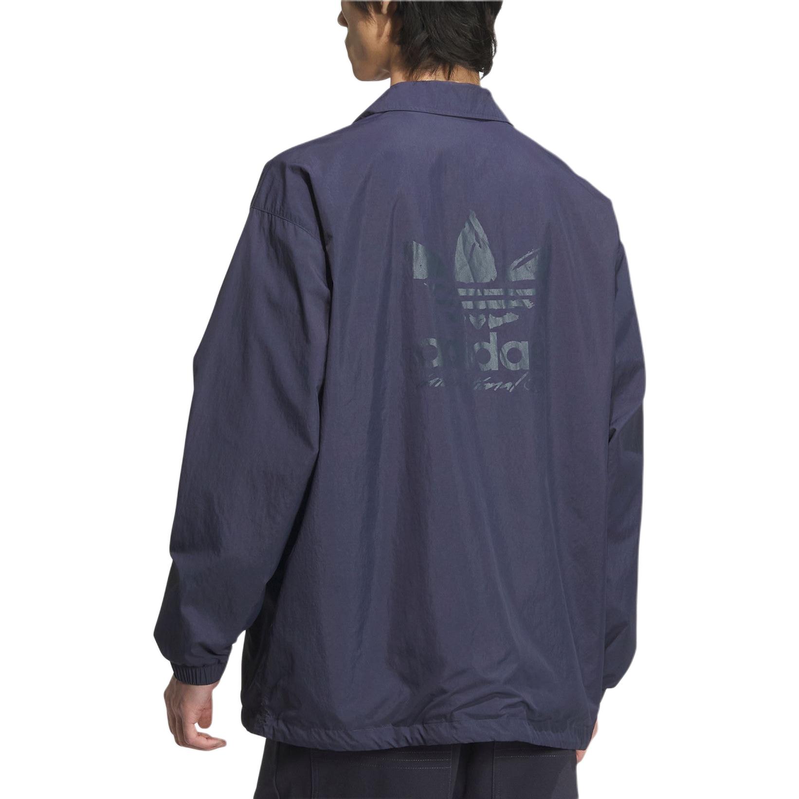 Shop adidas Originals City Skate Retro Logo Long-Sleeve Shirt Jacket Navy/Black  JC6841