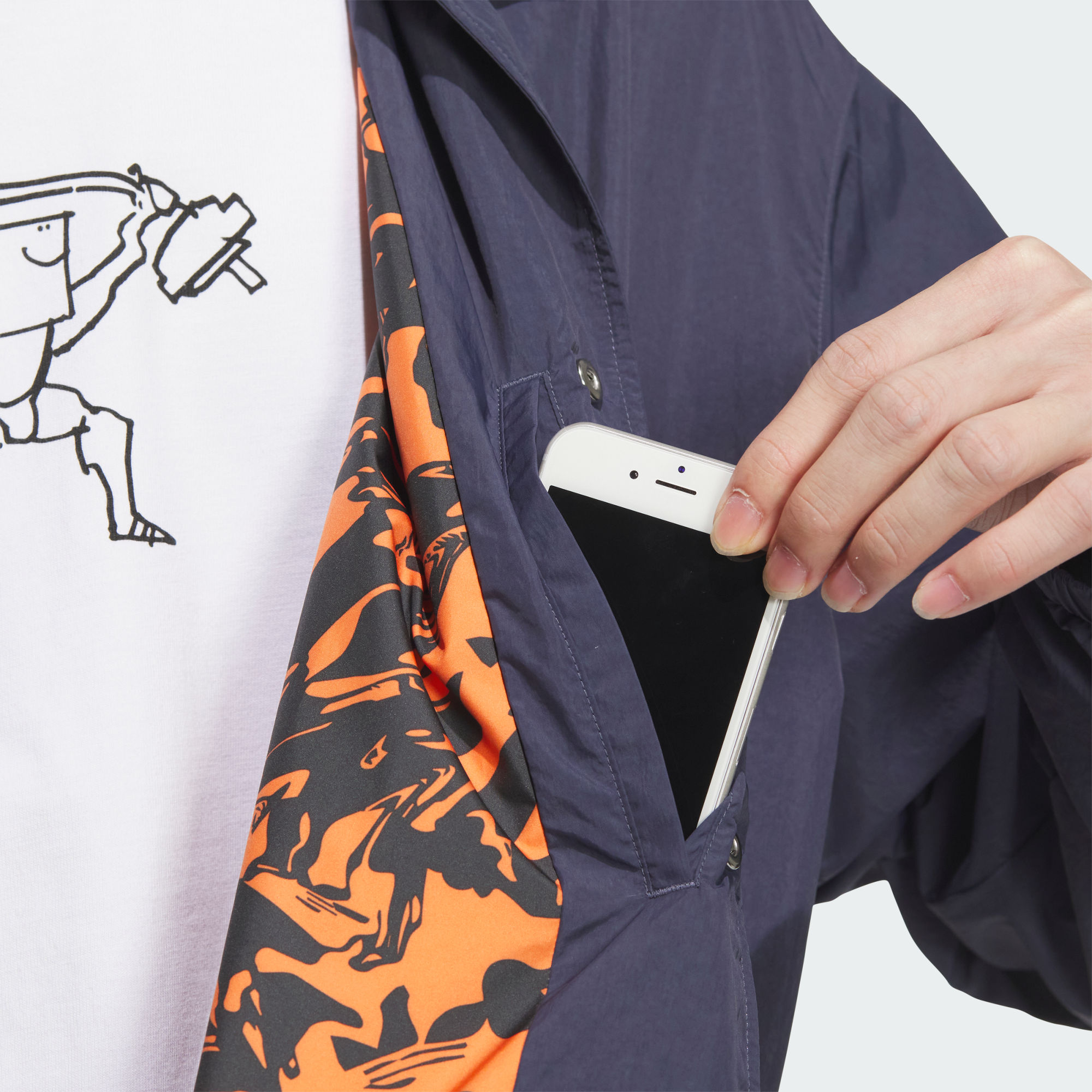 Details for adidas Originals City Skate Retro Logo Long-Sleeve Shirt Jacket Navy/Black  JC6841