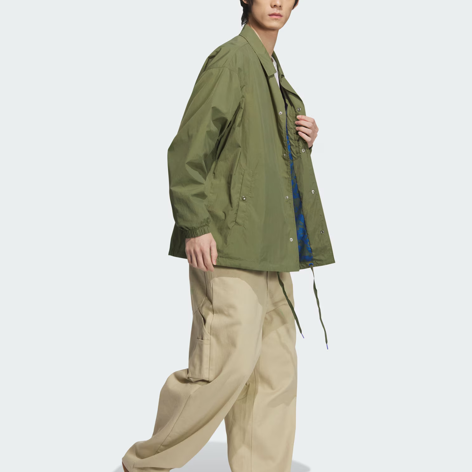 Details for 아디다스 오리지널 시티 스케이트 레트로 롱슬리브 자켓 올리브/다크그린 남성용 JC6842