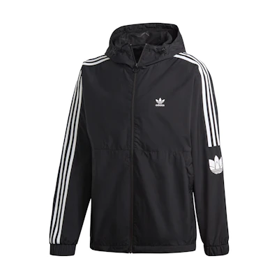 adidas Originals Classic Logo Printed Black Hooded Jacket GN1867