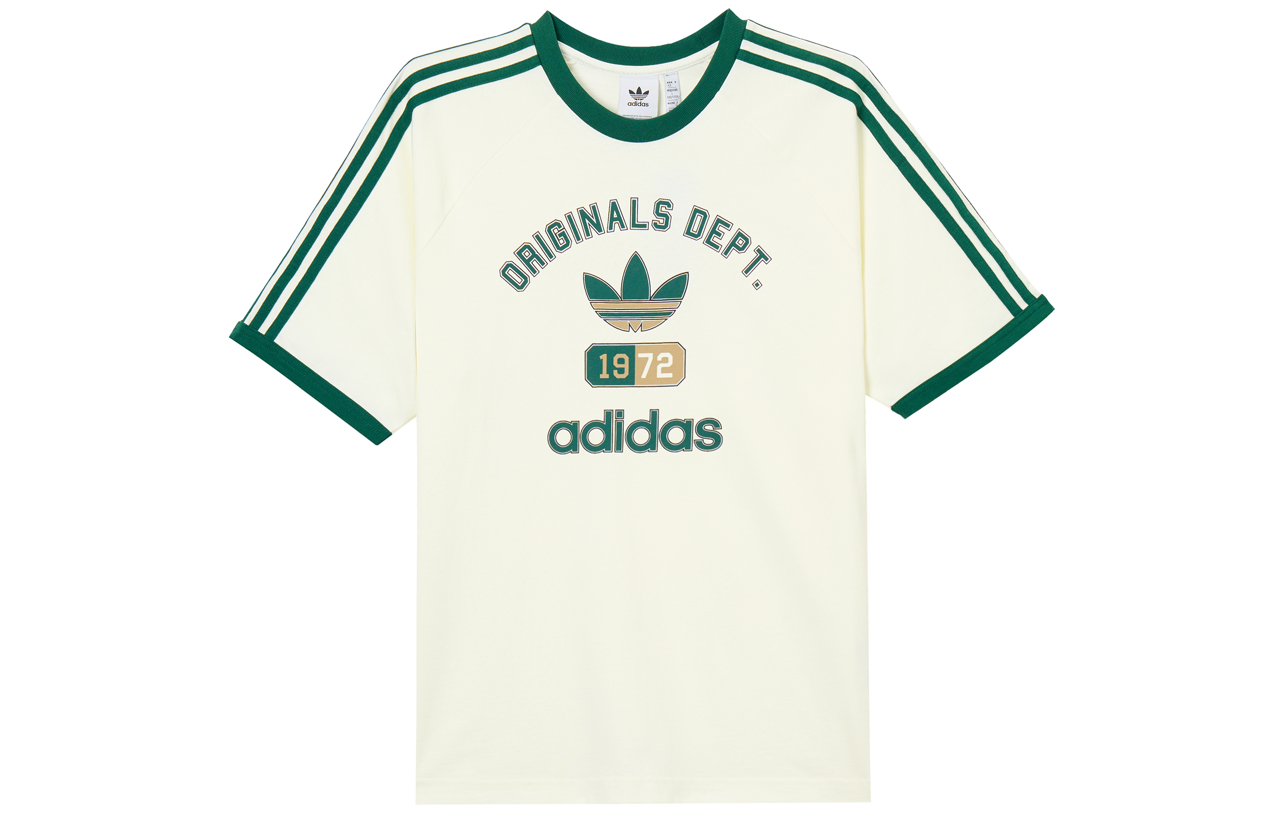 adidas Originals Classic Logo Raglan Loose Fit Tee White Mens. KD6266
