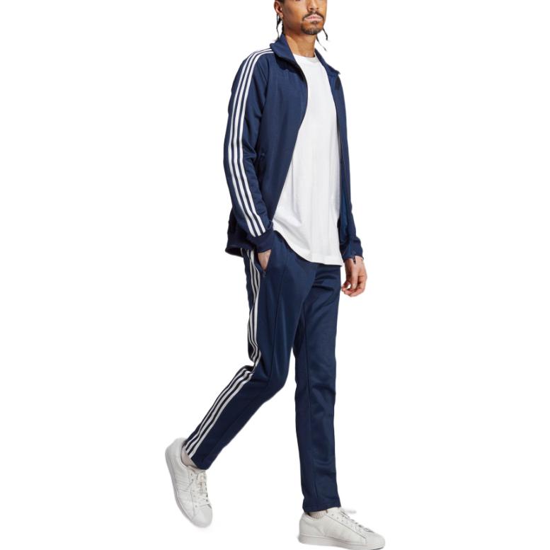 Lookbook adidas Originals Classics Beckenbauer Track Jacket Biru Gaya Retro. IA4776