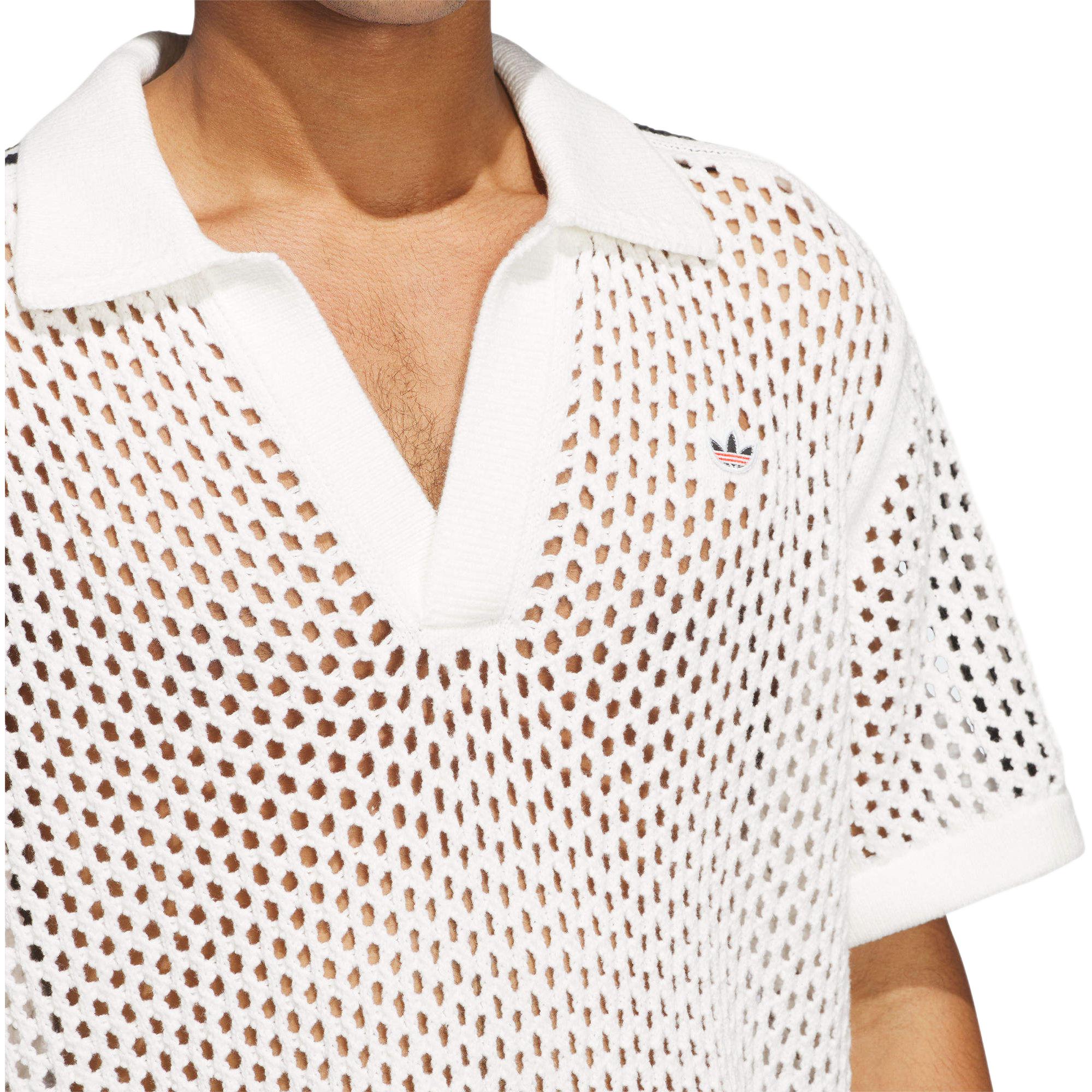 Sizing アディダス オリジナルス CLOT エディソン・チェン FW24 ホワイト ソフト ポロシャツ 男女兼用 JE9594