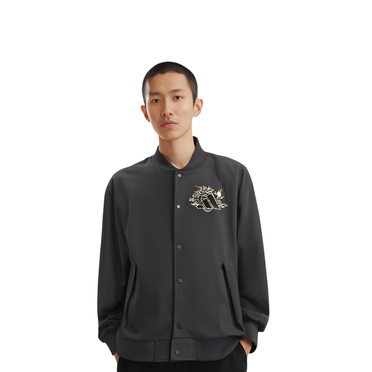 adidas Originals CNY Black Dragon Logo Long-Sleeve Jacket Unisex JE3501 圖 3