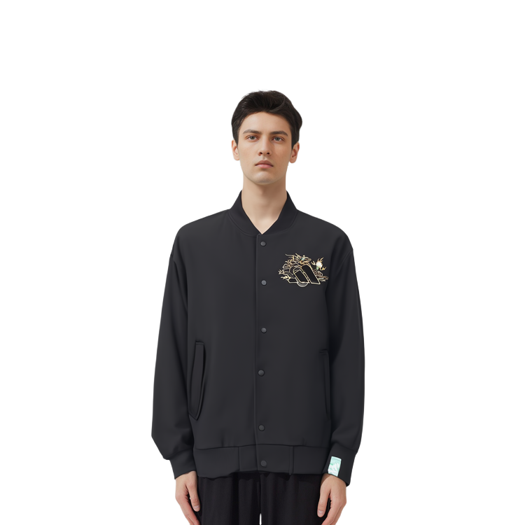 adidas Originals CNY Black Dragon Logo Long-Sleeve Jacket Unisex JE3501 圖 4