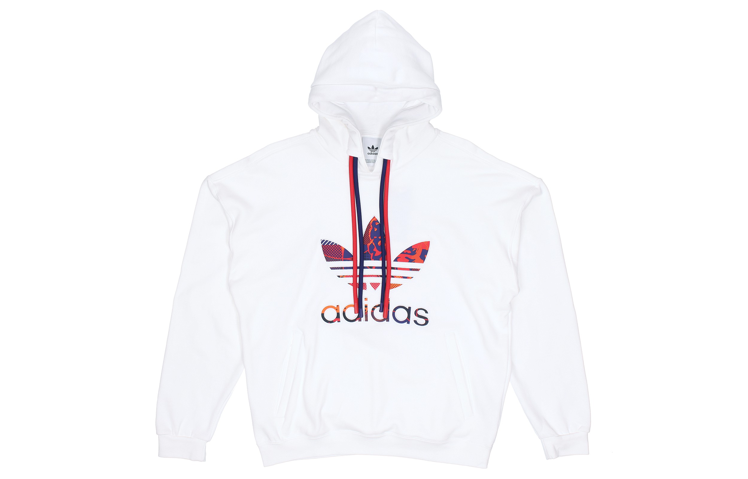 adidas Originals CNY Hoodie 2 Logo White Dual Drawstring Sweatshirt H09192