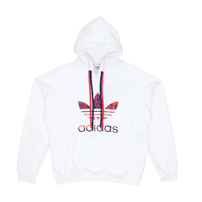 adidas Originals CNY Hoodie 2 Logo White Dual Drawstring Sweatshirt H09192