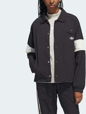 adidas Originals 黑色拼接教練外套 長袖男女款外套 IM9646 Sizing adidas Originals 黑色拼接教練外套 長袖男女款外套 IM9646