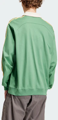adidas Originals 復古綠三線半拉鍊翻領運動衫 IS4364 Shop adidas Originals 復古綠三線半拉鍊翻領運動衫 IS4364