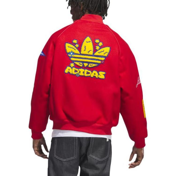 adidas Originals Collegiate Badge SST Letterman Jacket Red  Cartoon Print. IT6357 圖 5
