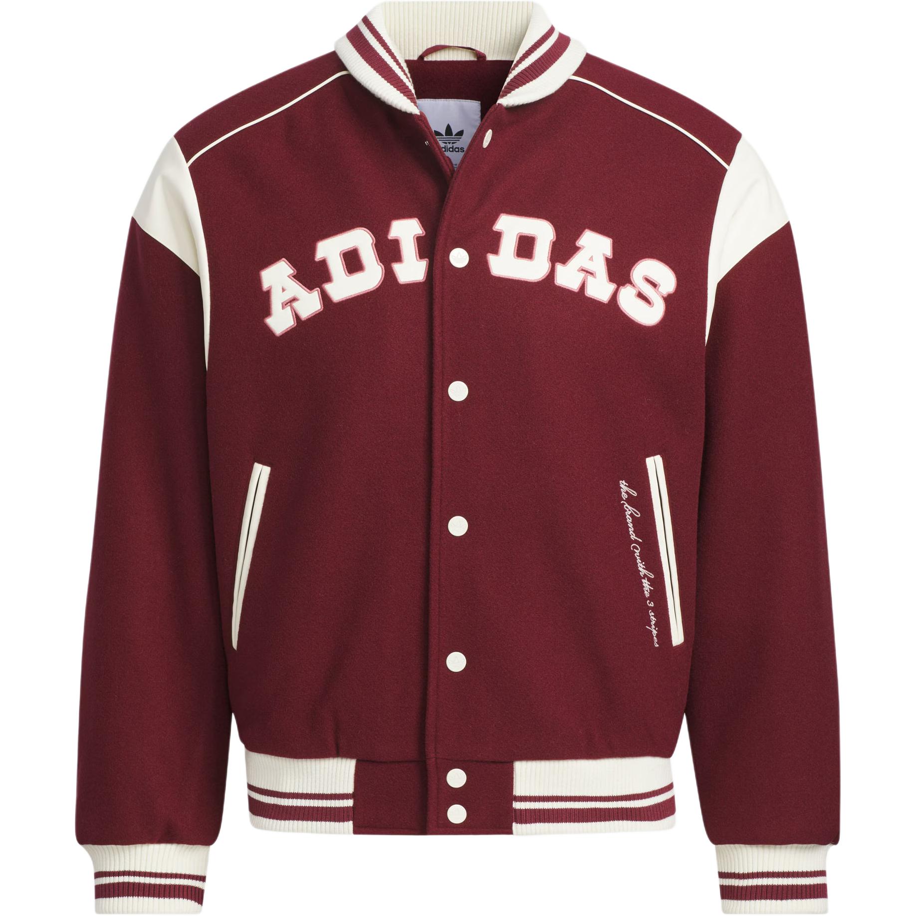 adidas Originals Collegiate Bomber Jacket Retro Loose Fit Red/White Women JD6380