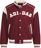 adidas Originals Collegiate Bomber Jacket Retro Loose Fit Red/White Women JD6380 adidas Originals Collegiate Bomber Jacket Retro Loose Fit Red/White Women JD6380