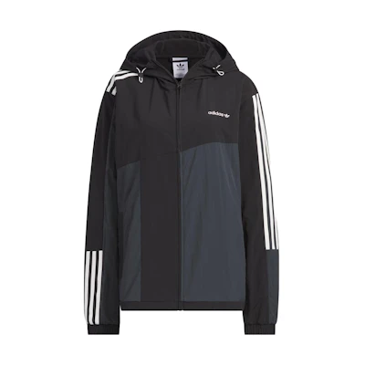 adidas Originals Colorblock 3-Stripes Zip Jacket Unisex Carbon Black IU4819