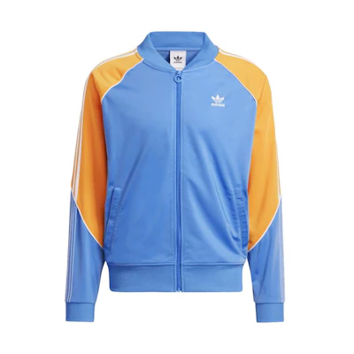 adidas Originals Colorblock Embroidered Logo Jacket - Blue HY8697