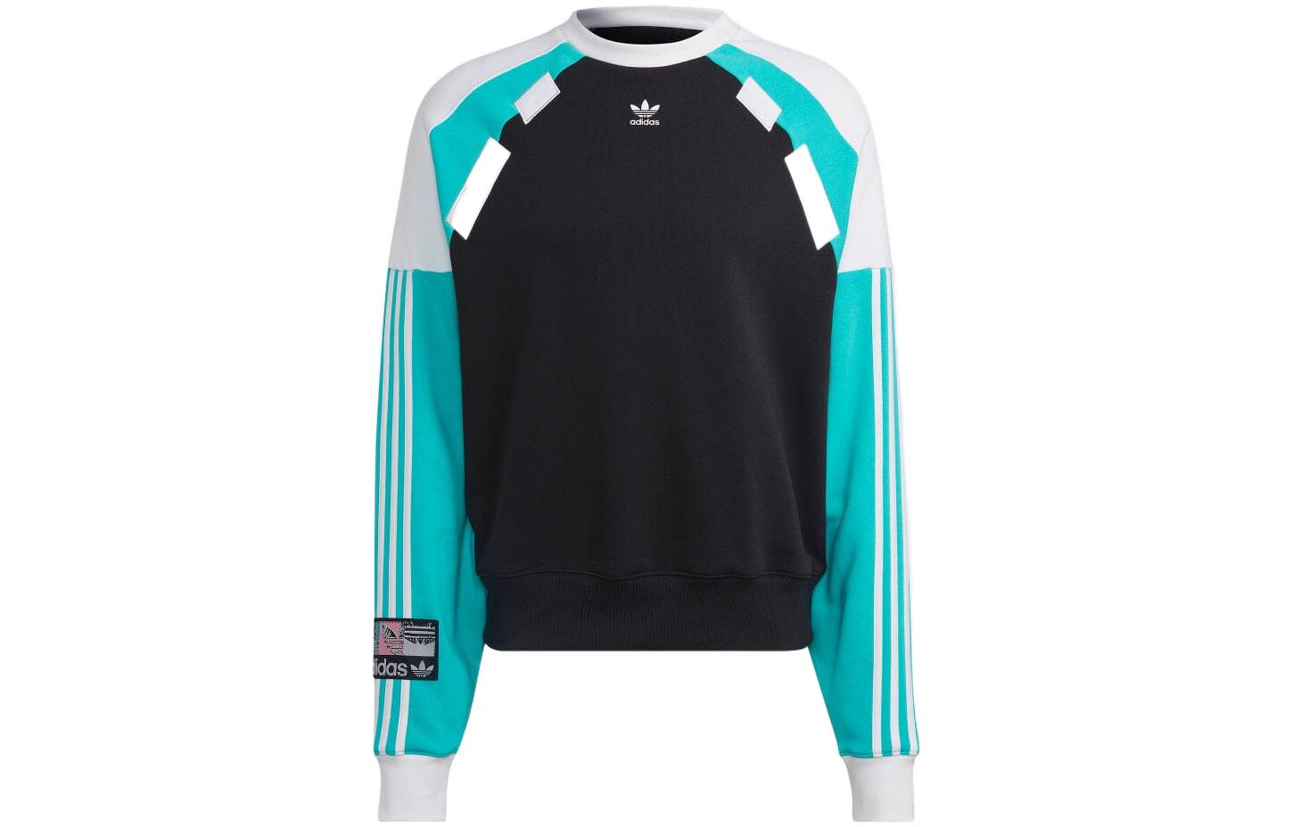 adidas Originals Colorblock Logo Crewneck Sweatshirt Black () HS2629