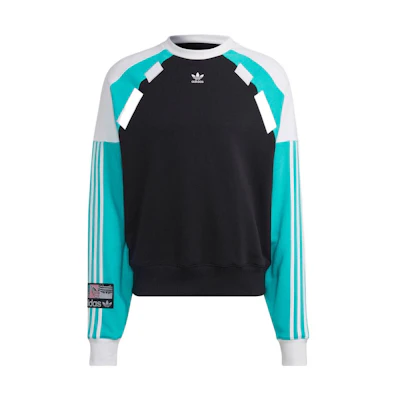 adidas Originals Colorblock Logo Crewneck Sweatshirt Black () HS2629