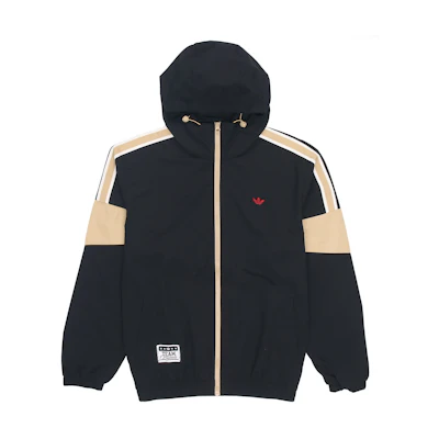 adidas Originals Colorblock Logo Hoodie Jacket Black - Fall Casualwear HS1991