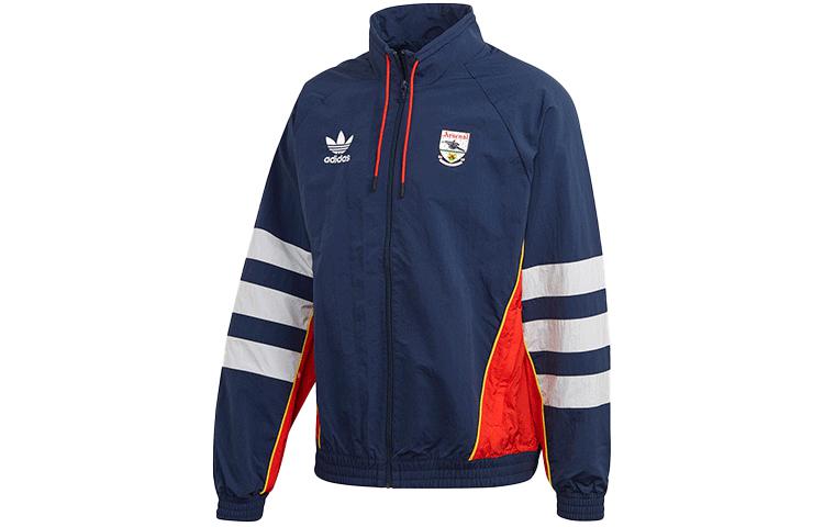 adidas Originals Colorblock Zip-Up Logo Track Jacket Navy Unisex GE4788