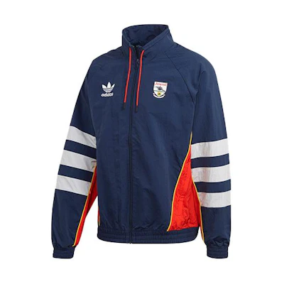 adidas Originals Colorblock Zip-Up Logo Track Jacket Navy Unisex GE4788