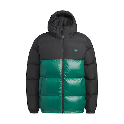 adidas Originals Colorblocked Down Puffer Jacket Hooded Winter Coat. IU4777