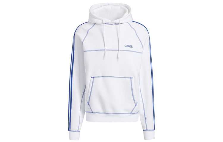adidas Originals Contrast Stitch Pullover Hoodie White ( Casual Sweatshirt) GN3892