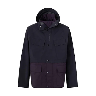 adidas Originals Convertible Full-Zip Shell Jacket Black Purple 2-in-1 JF2866