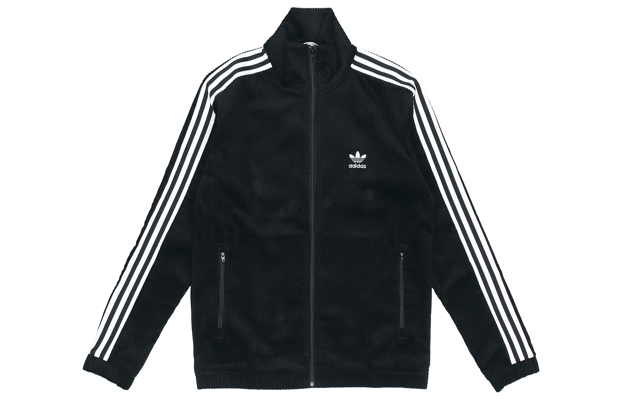 adidas Originals Corduroy Retro Striped Full-Zip Jacket Black ED6127