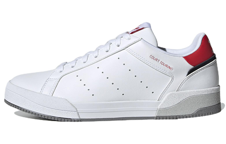 adidas Originals Court Tourino White Red Low-Top Sneakers Leather Casual. GZ0815 Shoes