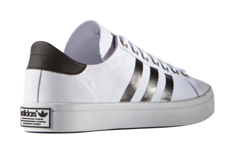 Shop adidas originals CourtVantage Heel 低幫 板鞋 男女同款 白色