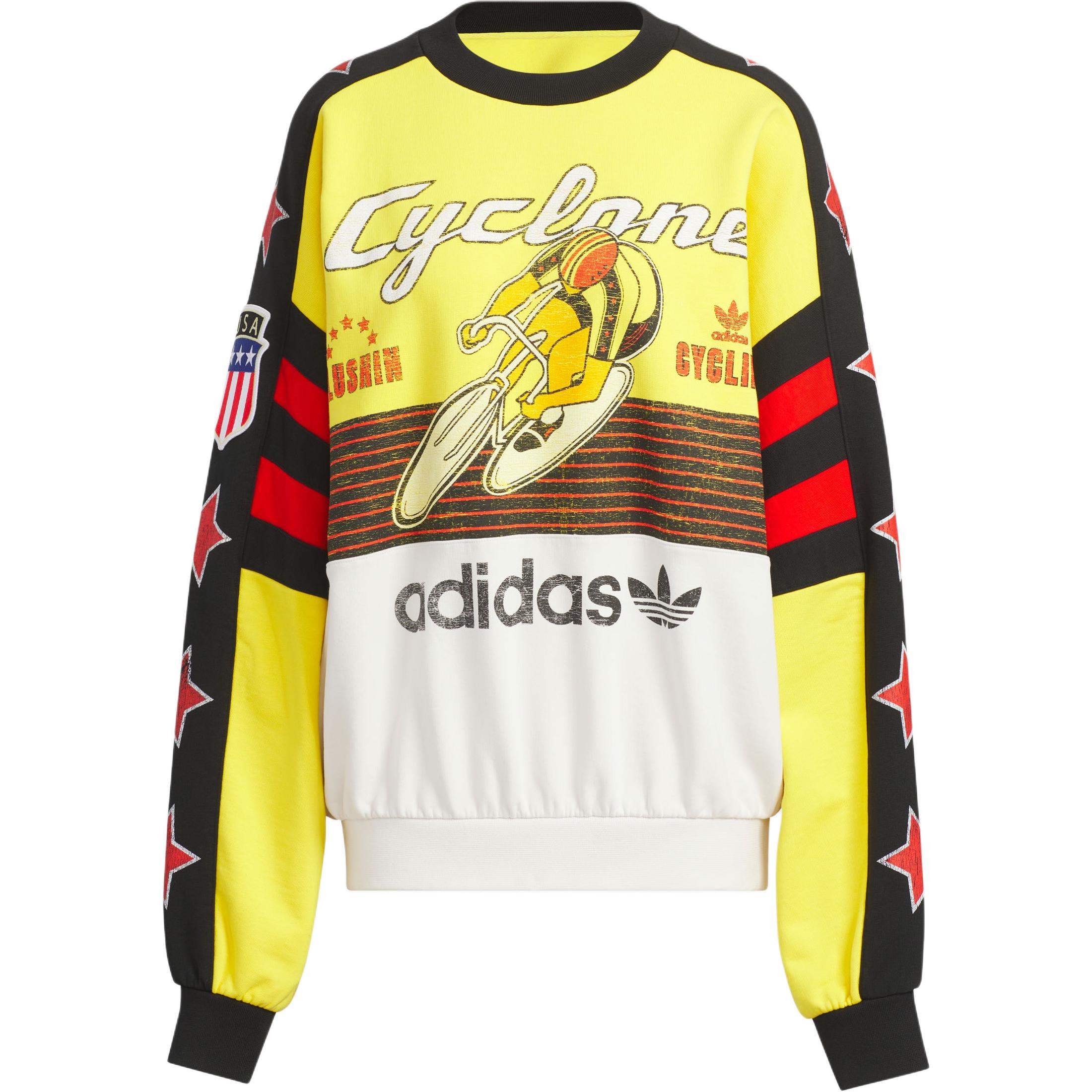 adidas Originals Crew Sweatshirt Cycling Unisex Loose Fit Pullover. KG3145