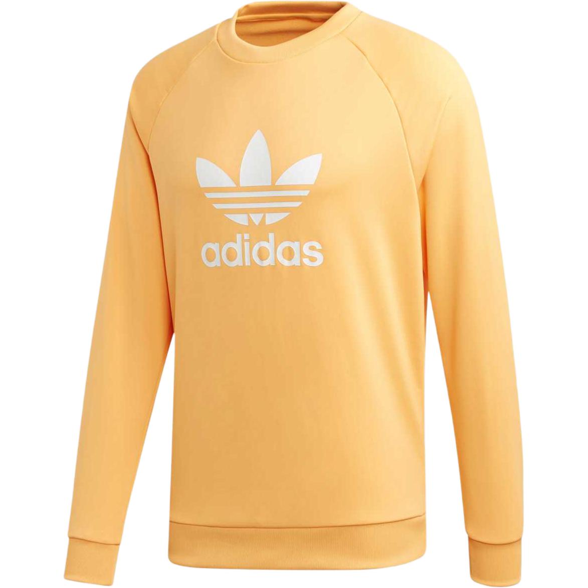 adidas Originals Crewneck Sweatshirt Shiny Orange with Front Logo Print EJ9679