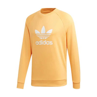 adidas Originals Crewneck Sweatshirt Shiny Orange with Front Logo Print EJ9679