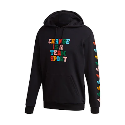 adidas Originals CTS Multi Hoodie Black Pullover with Colorful Letter Print GP4439